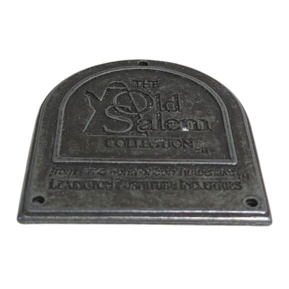 Lexington The Old Salem Collection Logo Nameplate Plaque Badge Emblem 2" x 1.75" - Picture 2 of 6